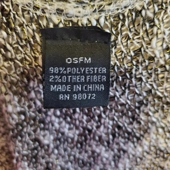 Open Knit Metallic Cover-Up No Size - Picture 5 of 6